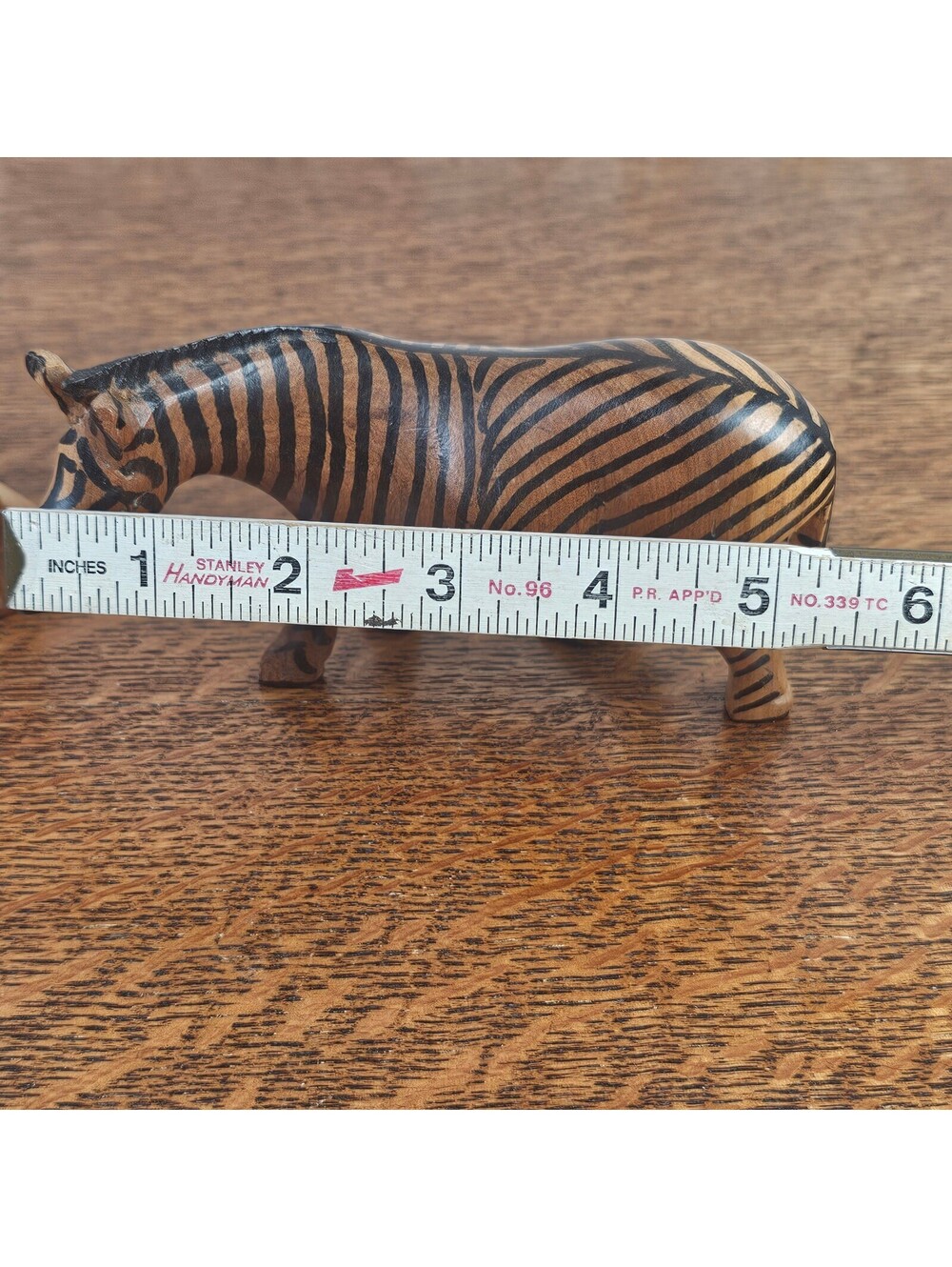 Vintage Hand Carved Wood Zebra & Gazelle Figurines African Safari Lot - Picture 9 of 15